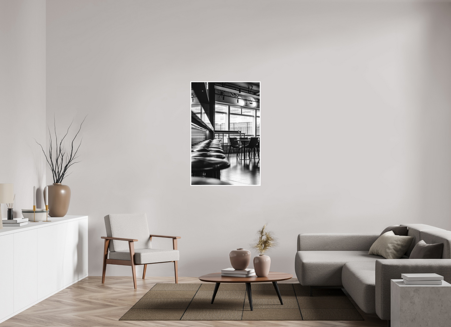 80 x 120 cm, Fine Art N&B seul Tirage photo d’art – Silence entre les lignes