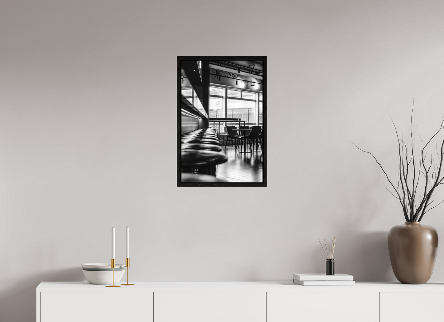 40 x 60 cm, Fine Art N&B en Caisse américaine Noire Tirage photo d’art – Silence entre les lignes