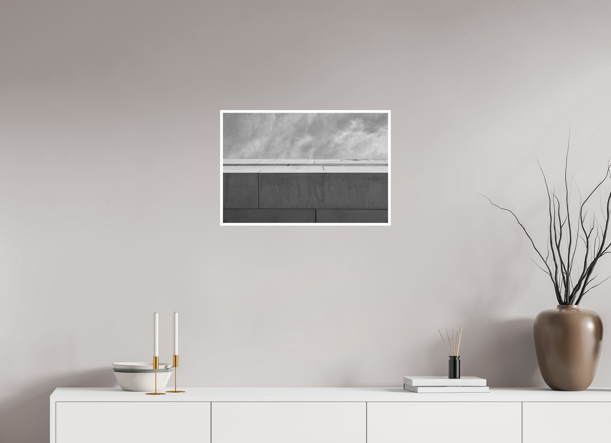 60 x 40 cm, Fine Art N&B seul Tirage Fine Art édition limité - Ligne d’Horizon