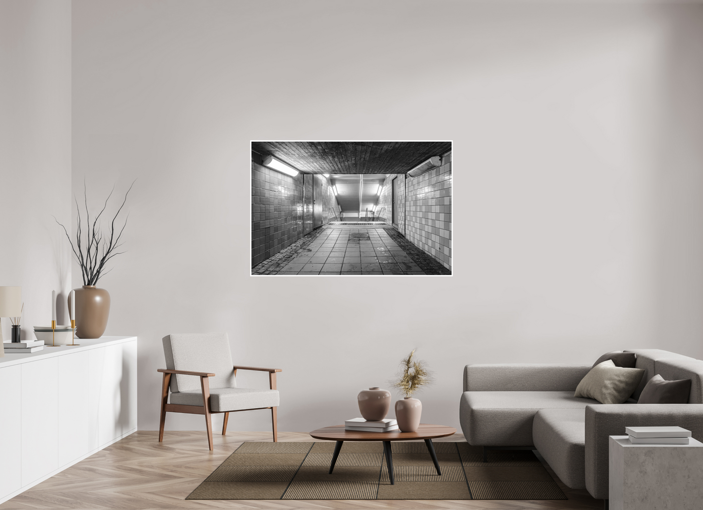 150 x 100 cm, Fine Art N&B seul Tirage édition limitée - Passage Silencieux