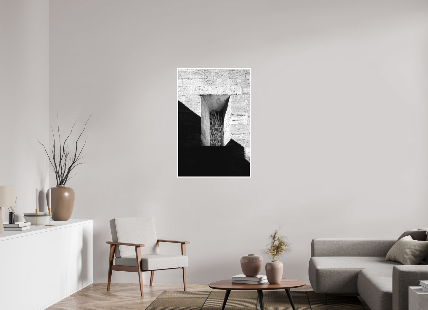 70 x 105 cm, Fine Art N&B seul Tirage Fine Art édition limitée - Fenêtre d’Ombre