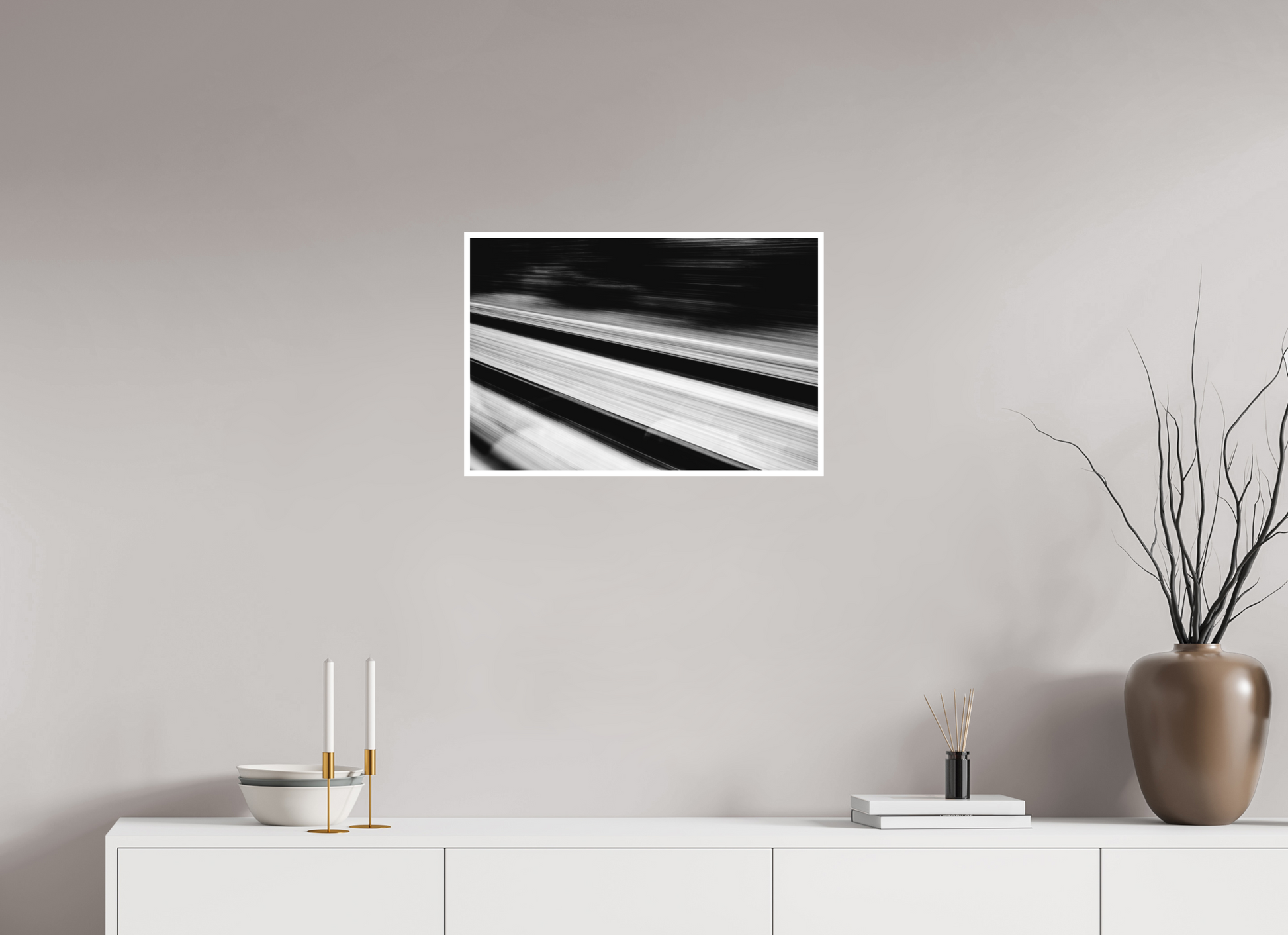 60 x 40 cm, Fine Art Tirage N&B seul Tirage photo fine art - Traces vers l’infini