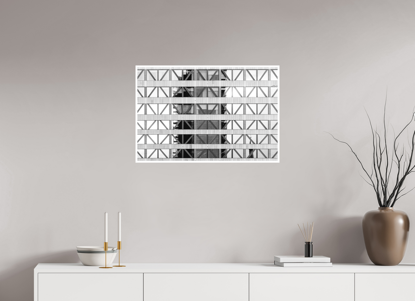 75 x 50 cm, Fine Art N&B seul Photo d’art – Trame Urbaine