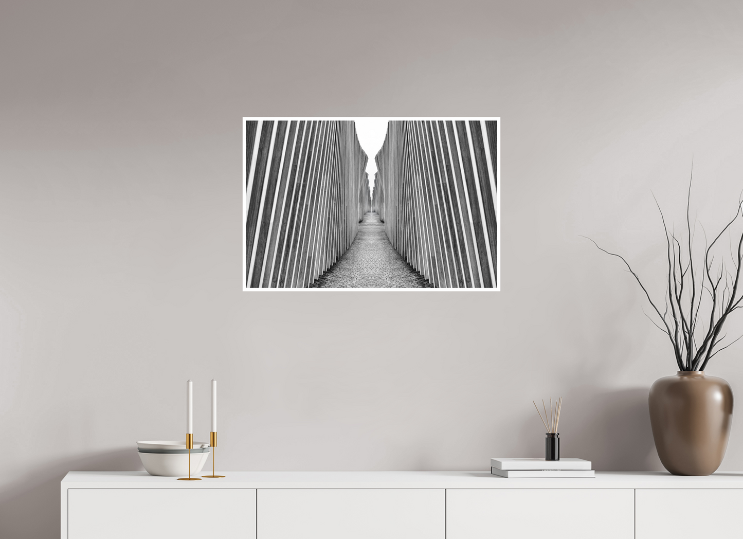 75 x 50 cm, Fine Art N&B seul Tirage d'art - Ligne de Fuite
