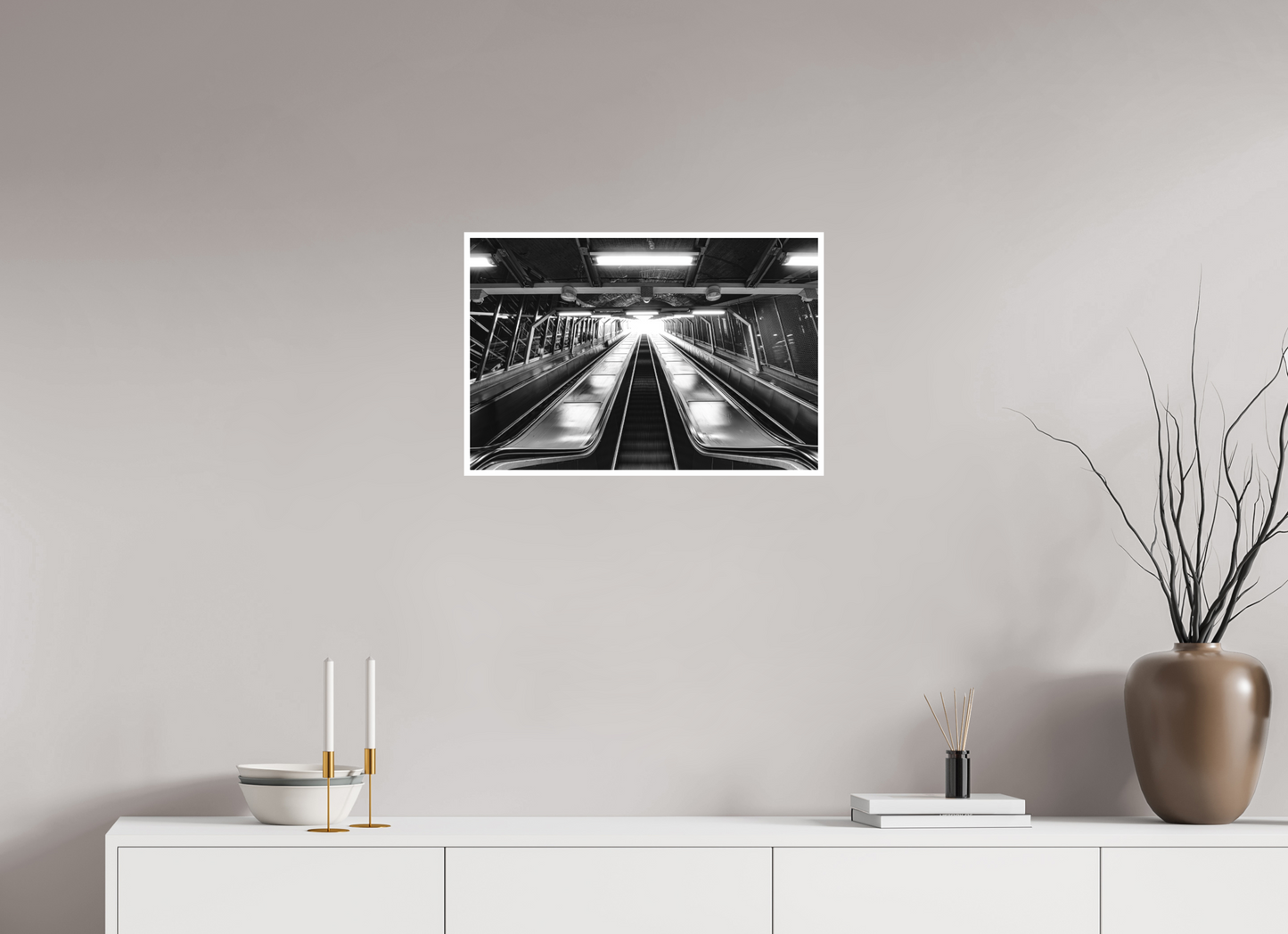 60 x 40 cm, Fine Art N&B seul Tirage Fine Art Noir et Blanc – Ascension Lumineuse