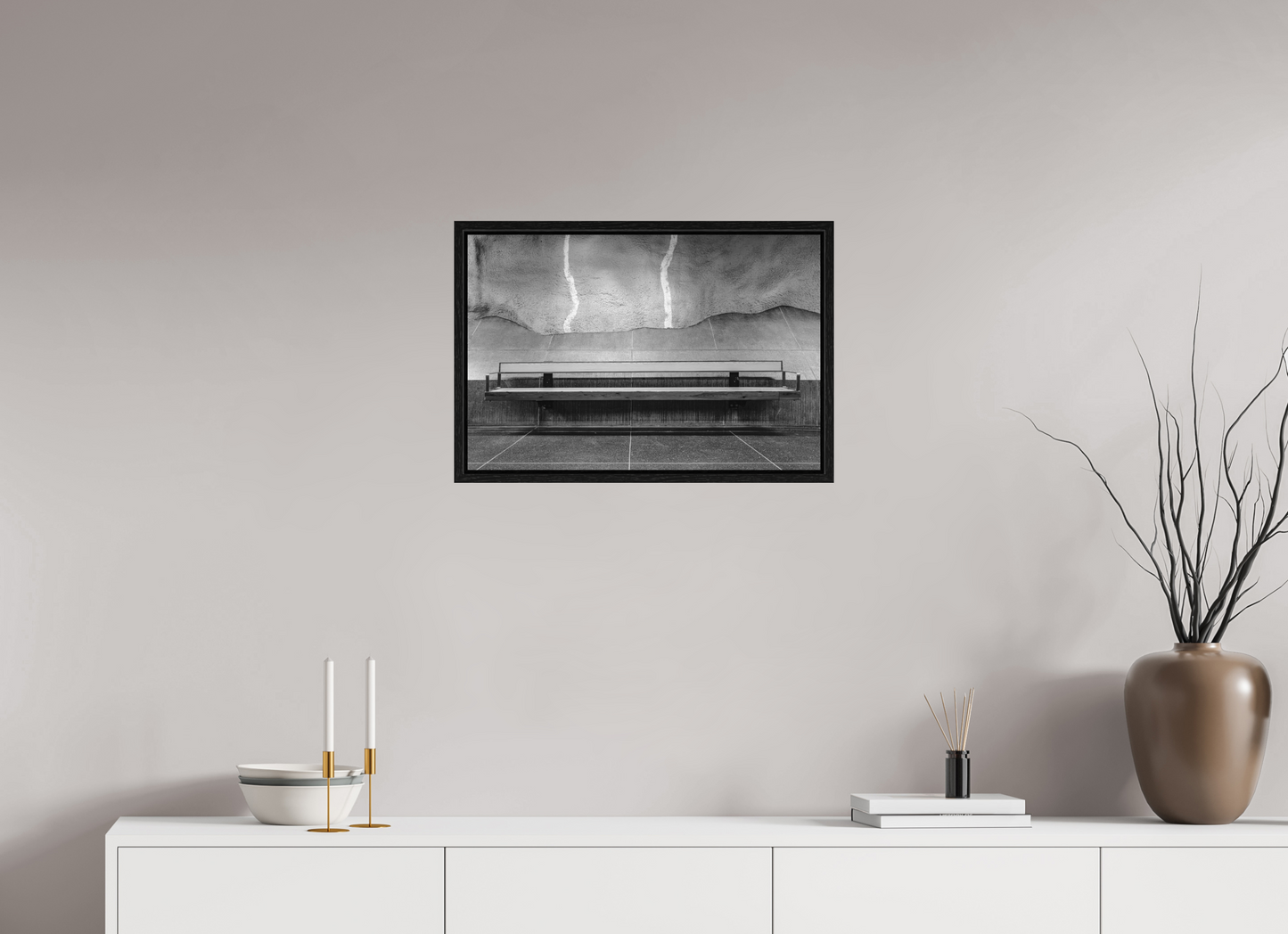 60 x 40 cm, Fine Art N&B en Caisse américaine Noire Tirage photo d’art – Le Temps Suspendu