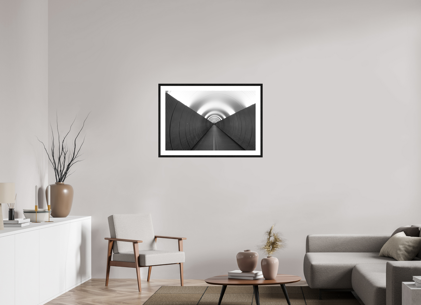 90 x 60 cm, Fine Art N&B Cadre noir Tirage Fine Art en édition limitée – Ligne d’Éclipse