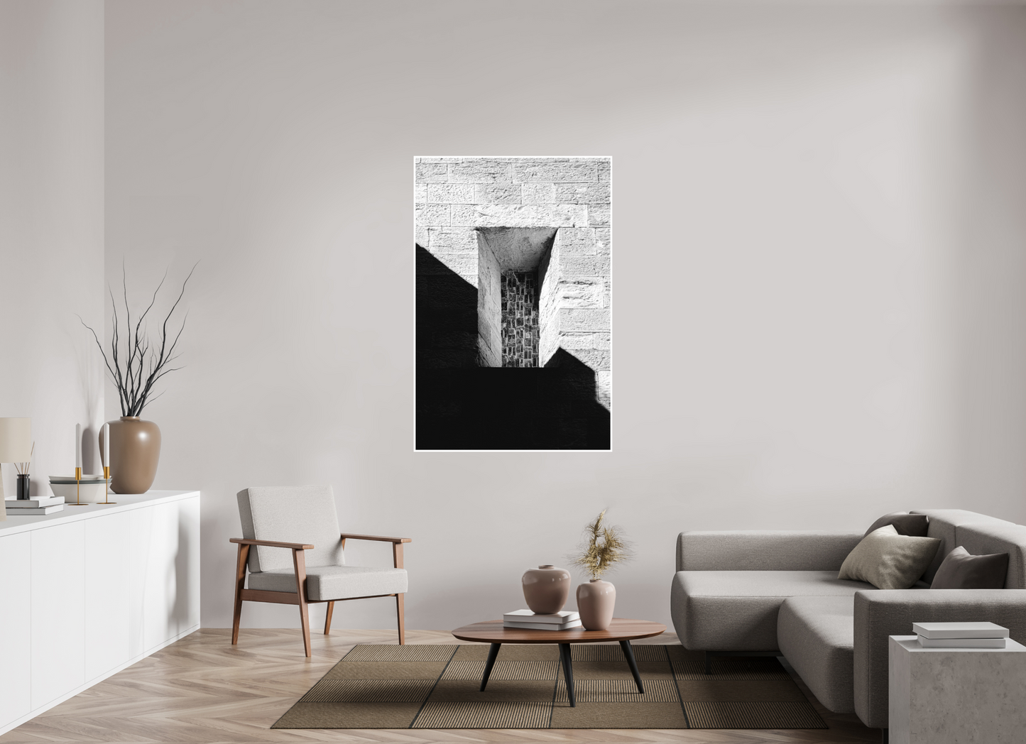 100 x 150 cm, Fine Art N&B seul Tirage Fine Art édition limitée - Fenêtre d’Ombre