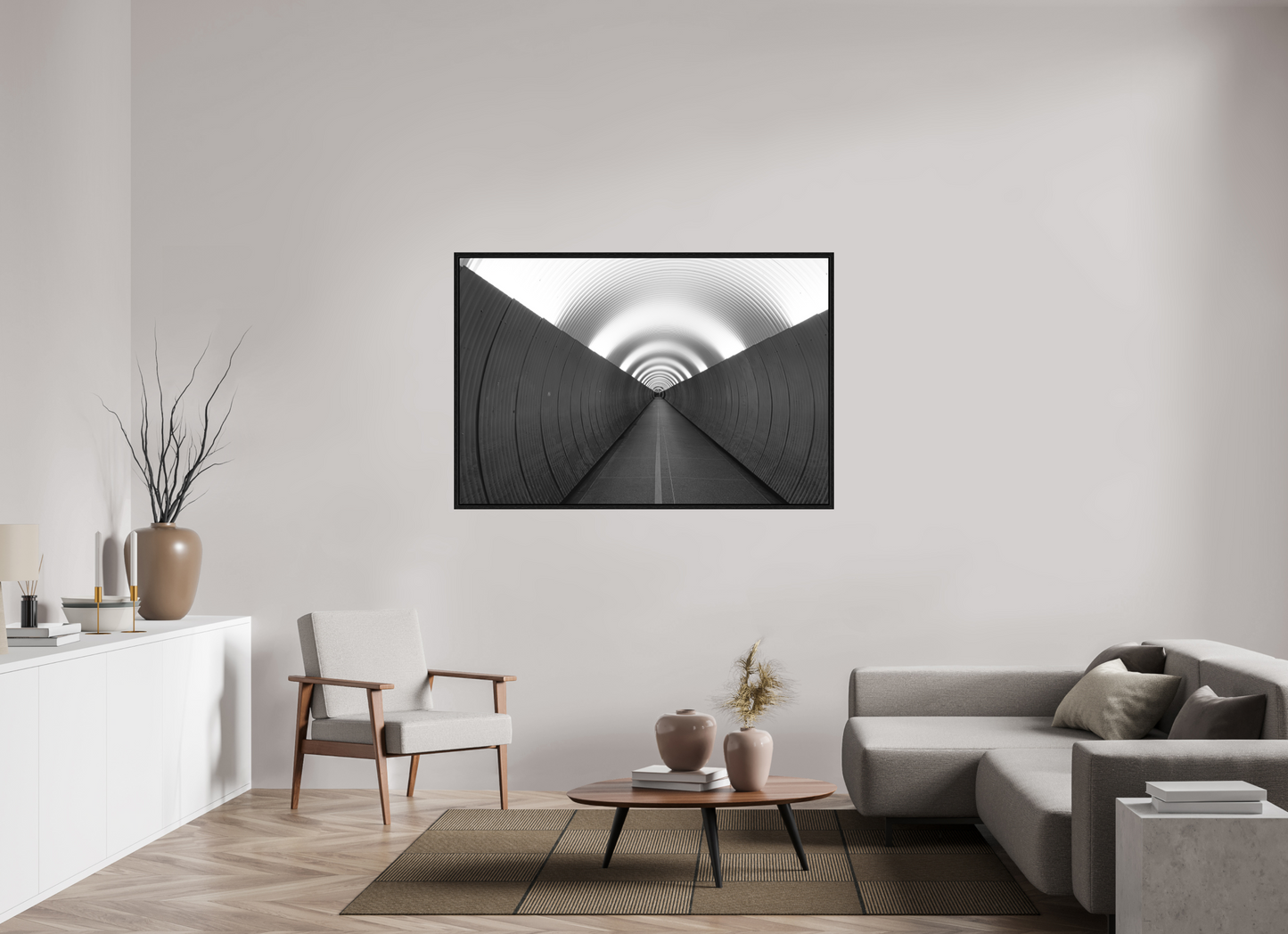 150 x 100 cm, Fine Art N&B en Caisse américaine Noire Tirage Fine Art en édition limitée – Ligne d’Éclipse