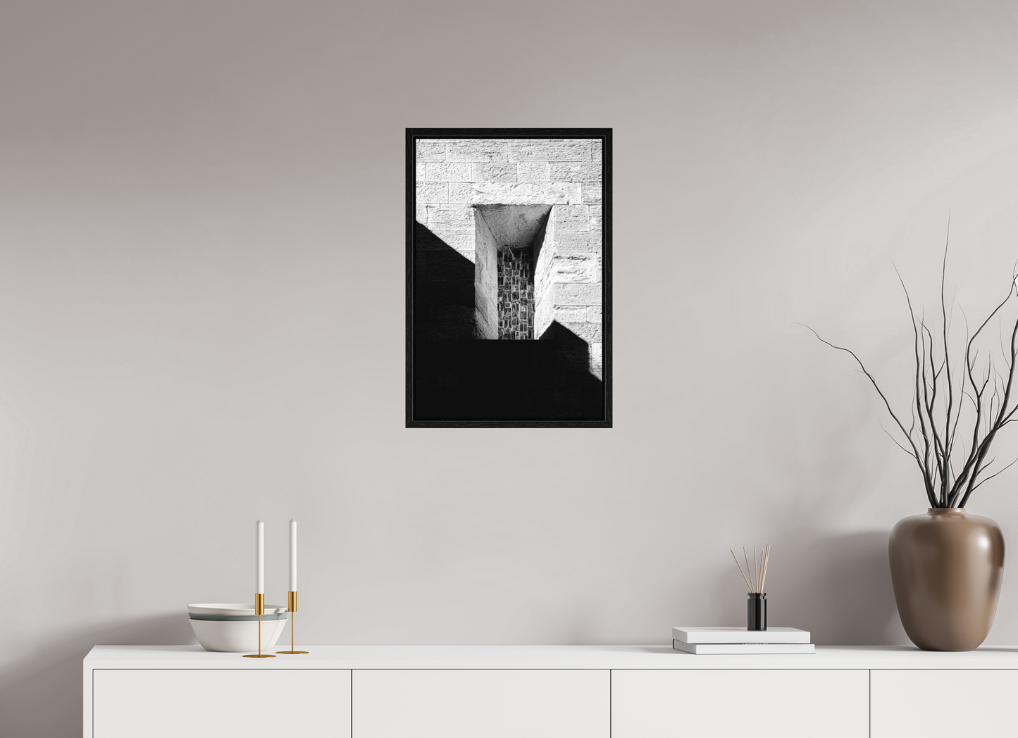 40 x 60 cm, Fine Art N&B en Caisse américaine Noire Tirage Fine Art édition limitée - Fenêtre d’Ombre