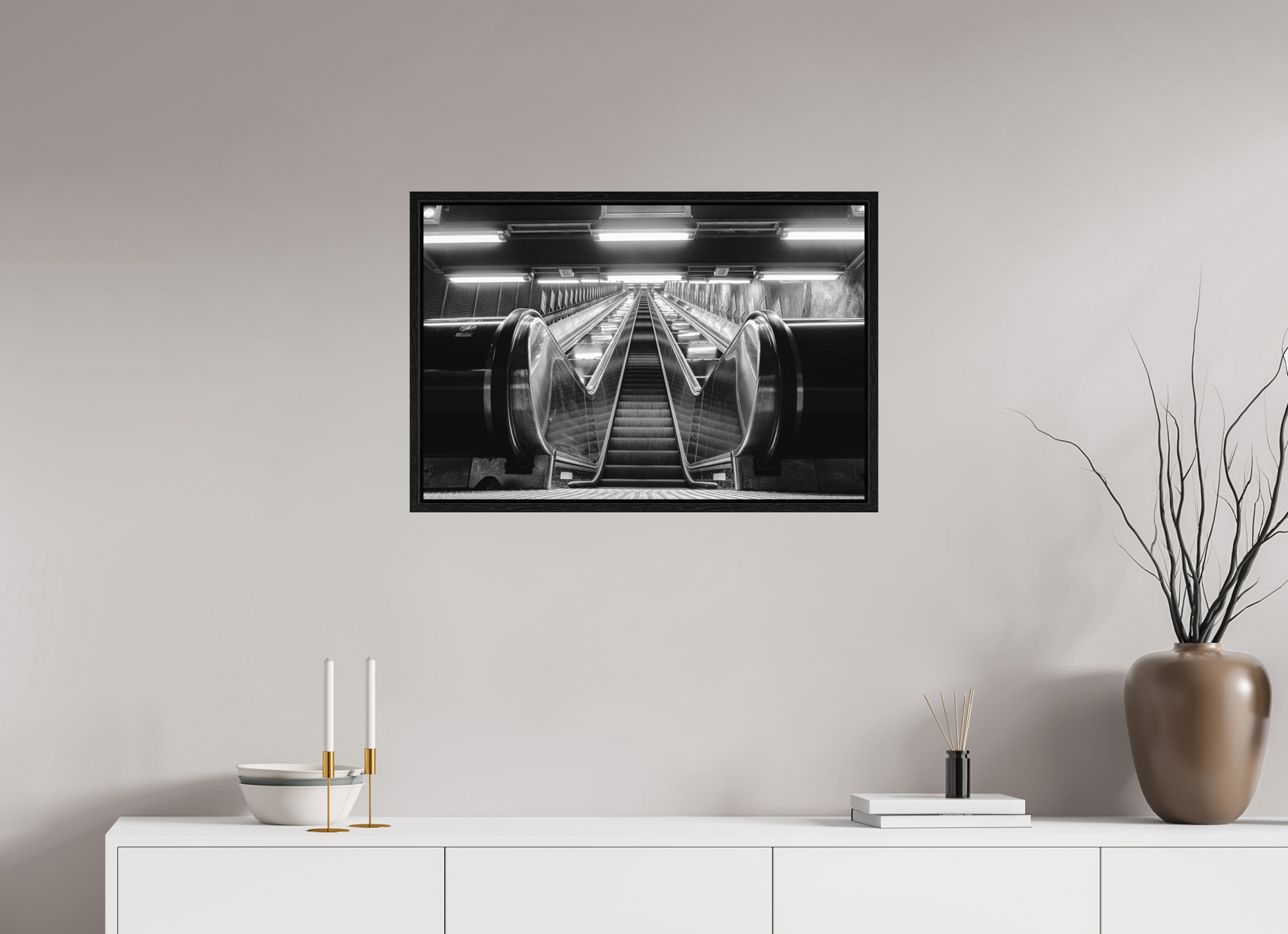 75 x 50 cm, Fine Art N&B en Caisse américaine Noire Ascension Silencieuse – Tirage photo fine art noir et blanc