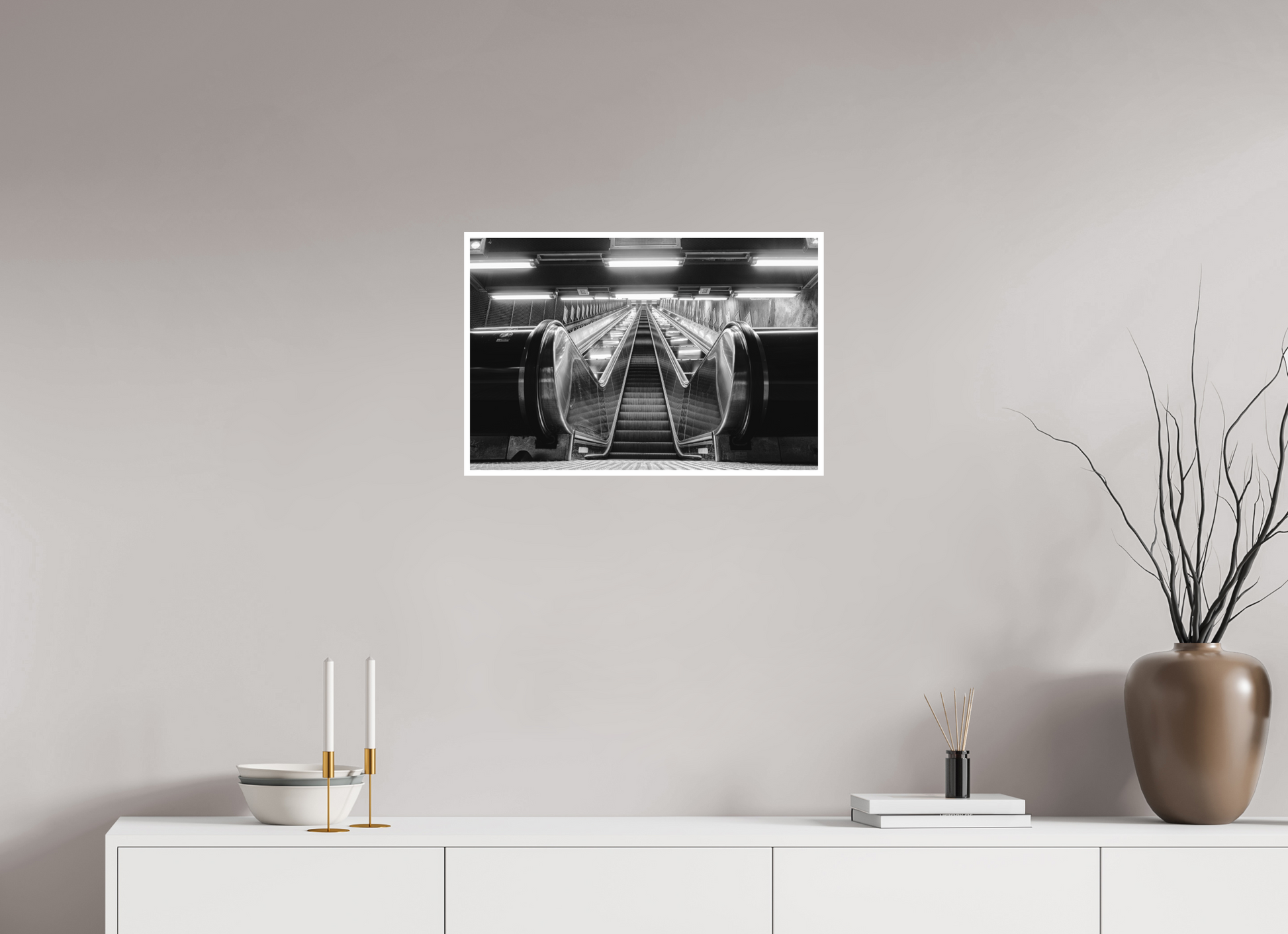 60 x 40 cm, Fine Art N&B seul Ascension Silencieuse – Tirage photo fine art noir et blanc