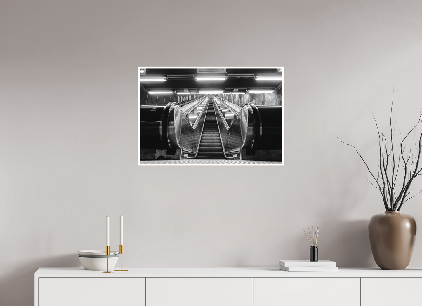 75 x 50 cm, Fine Art N&B seul Ascension Silencieuse – Tirage photo fine art noir et blanc
