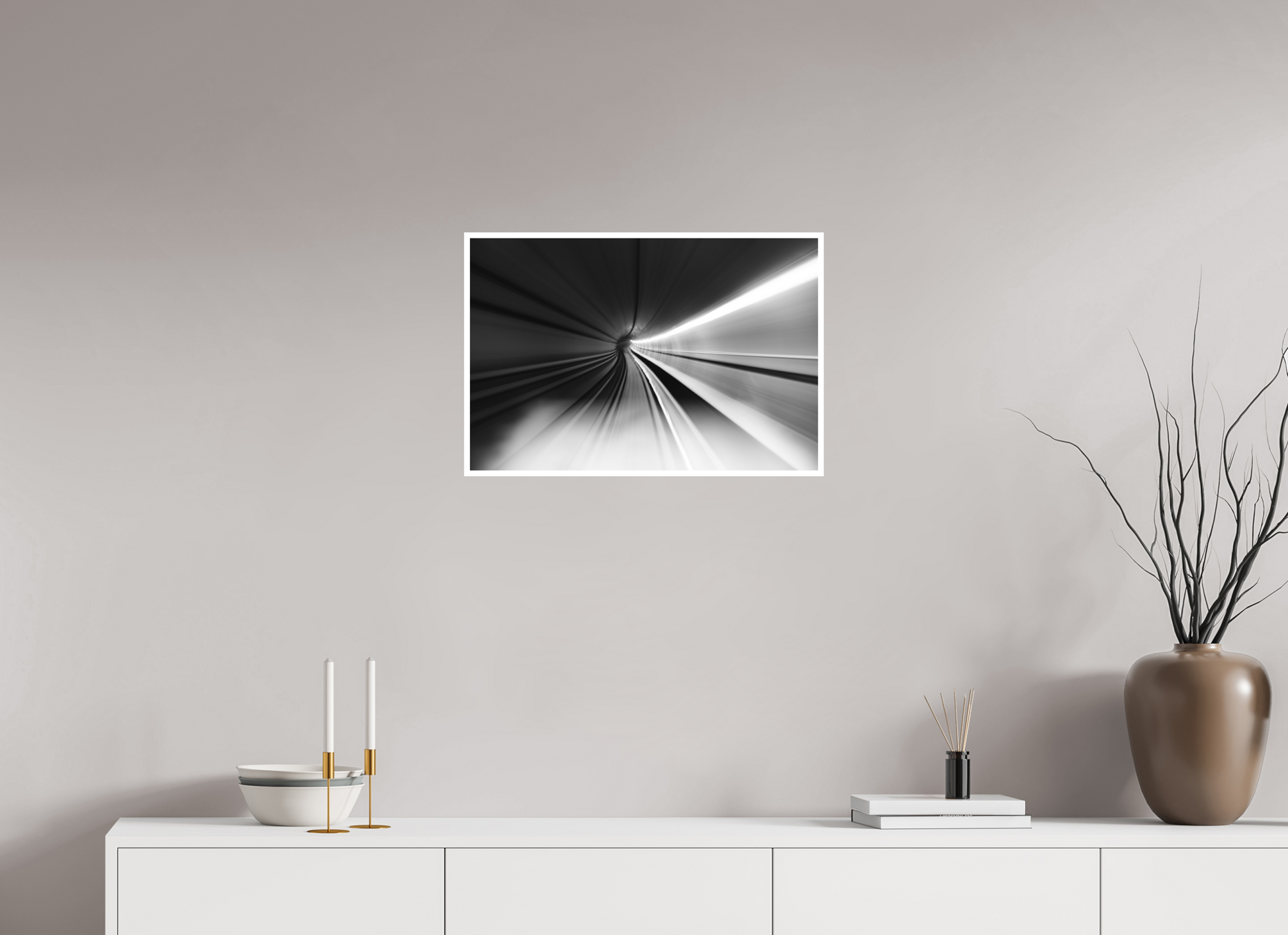 60 x 40 cm, Fine Art N&B seul Tirage photo fine art - Vers l’Infini