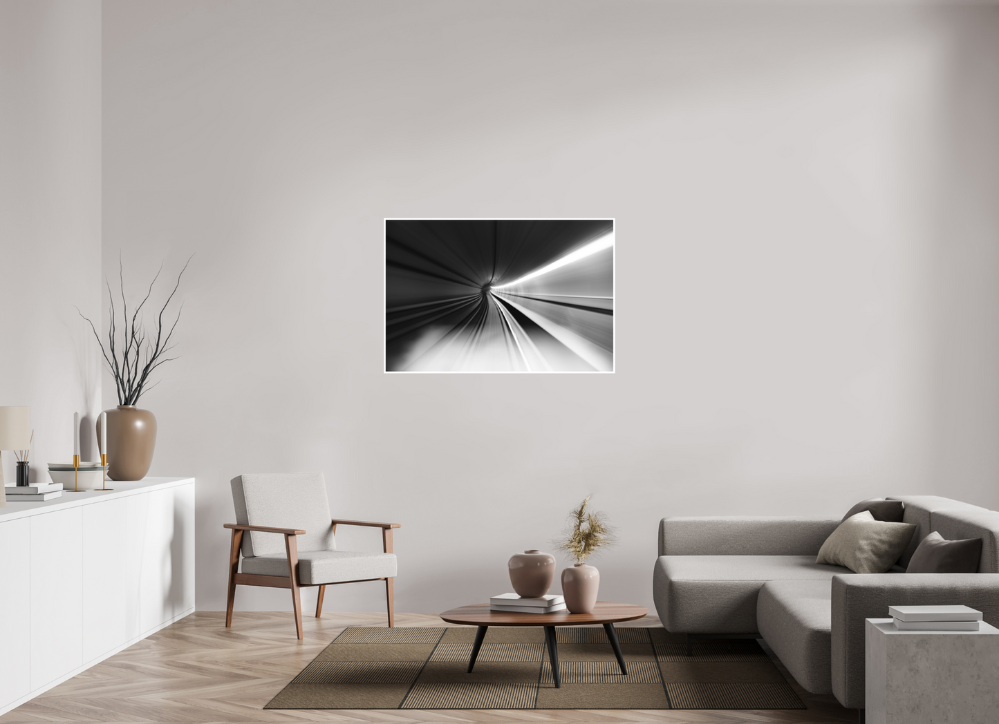 120 x 80 cm, Fine Art N&B seul Tirage photo fine art - Vers l’Infini