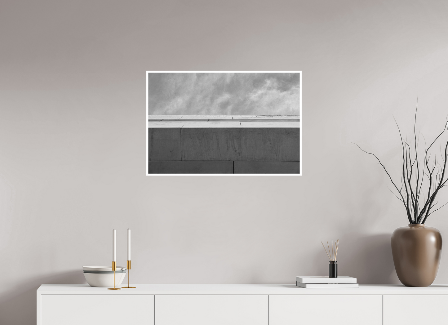 75 x 50 cm, Fine Art N&B seul Tirage Fine Art édition limité - Ligne d’Horizon