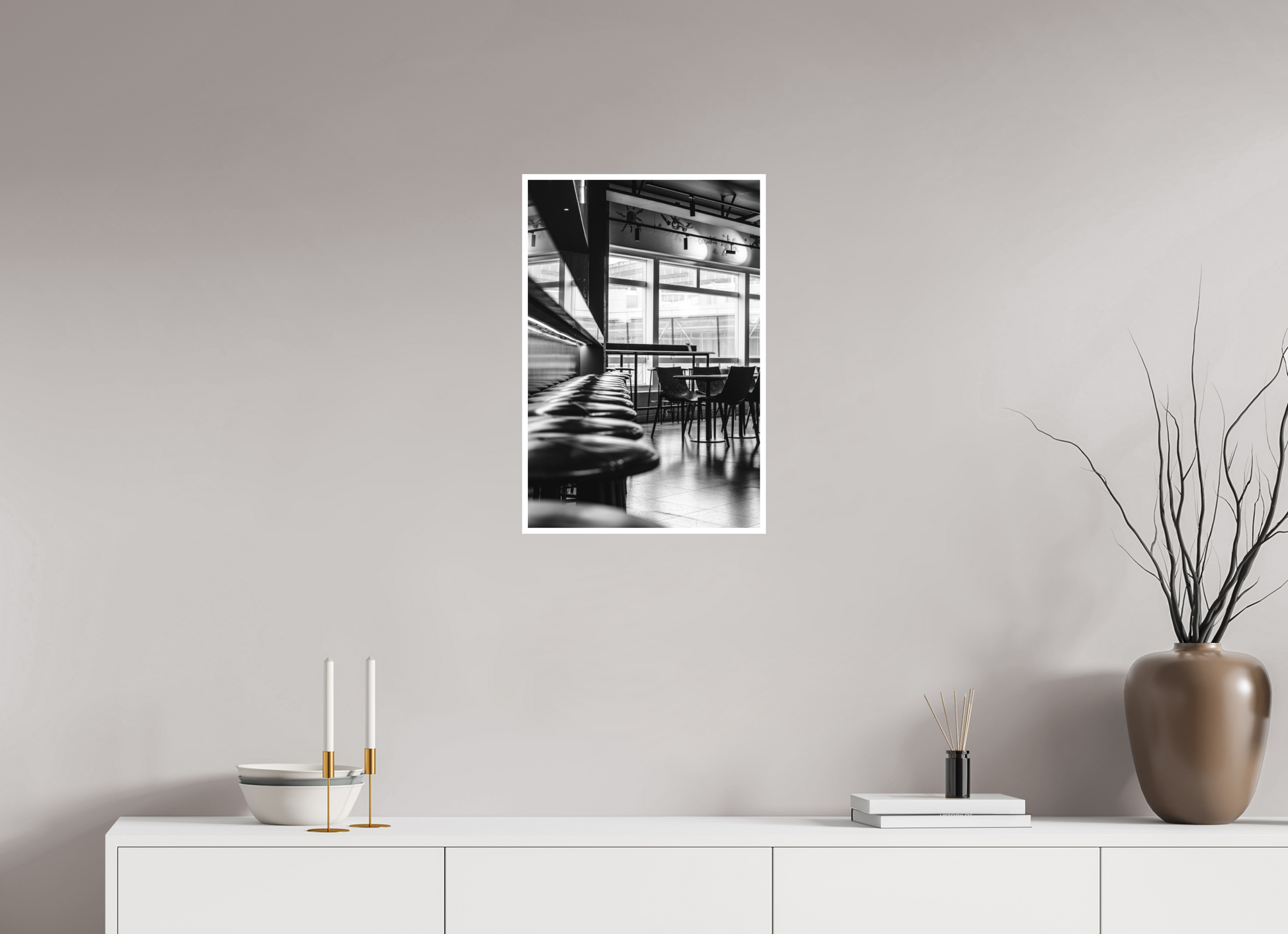 40 x 60 cm, Fine Art N&B seul Tirage photo d’art – Silence entre les lignes