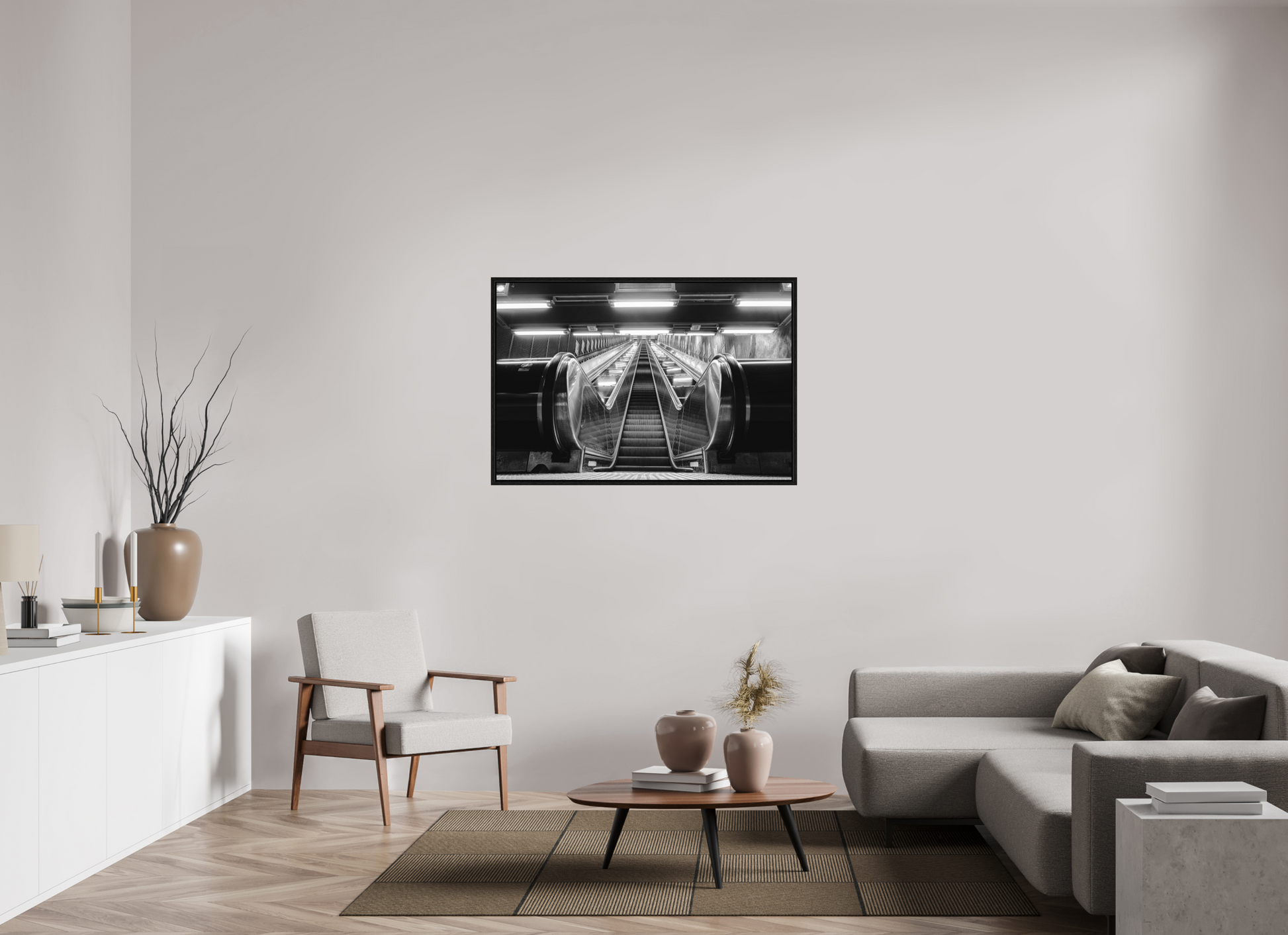 120 x 80 cm, Fine Art N&B en Caisse américaine Noire Ascension Silencieuse – Tirage photo fine art noir et blanc