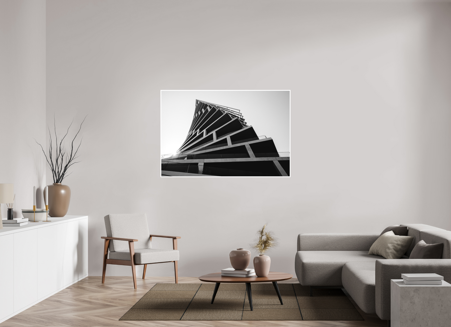 150 x 100 cm, Fine Art N&B seul Tirage Fine Art - Élévation Graphique