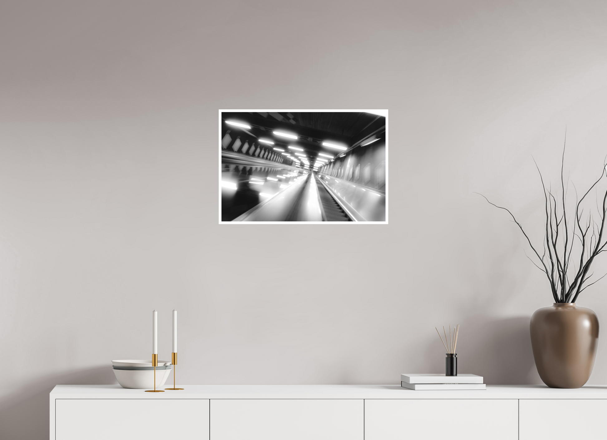 60 x 40 cm, Fine Art N&B seul Acceleration - Tirage Fine Art en édition limitée