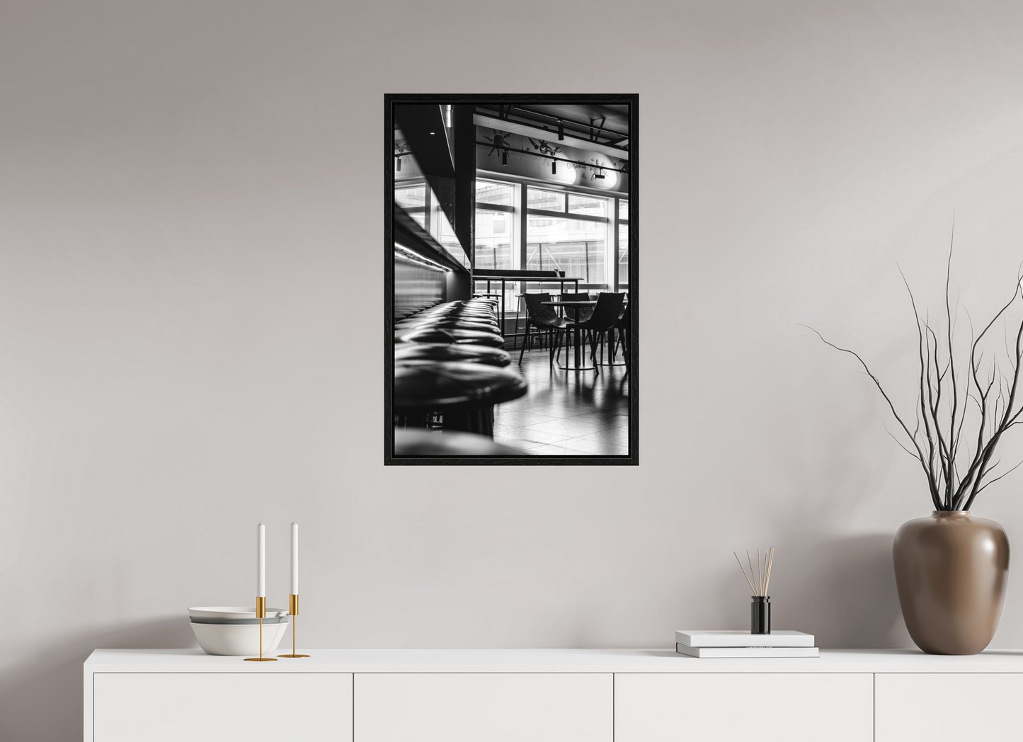 50 x 75 cm, Fine Art N&B en Caisse américaine Noire Tirage photo d’art – Silence entre les lignes