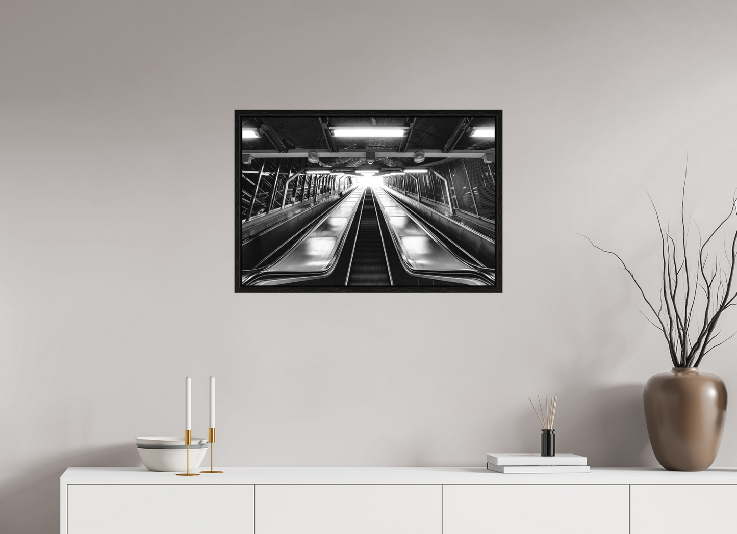 75 x 50 cm, Fine Art N&B en Caisse américaine Noire Tirage Fine Art Noir et Blanc – Ascension Lumineuse