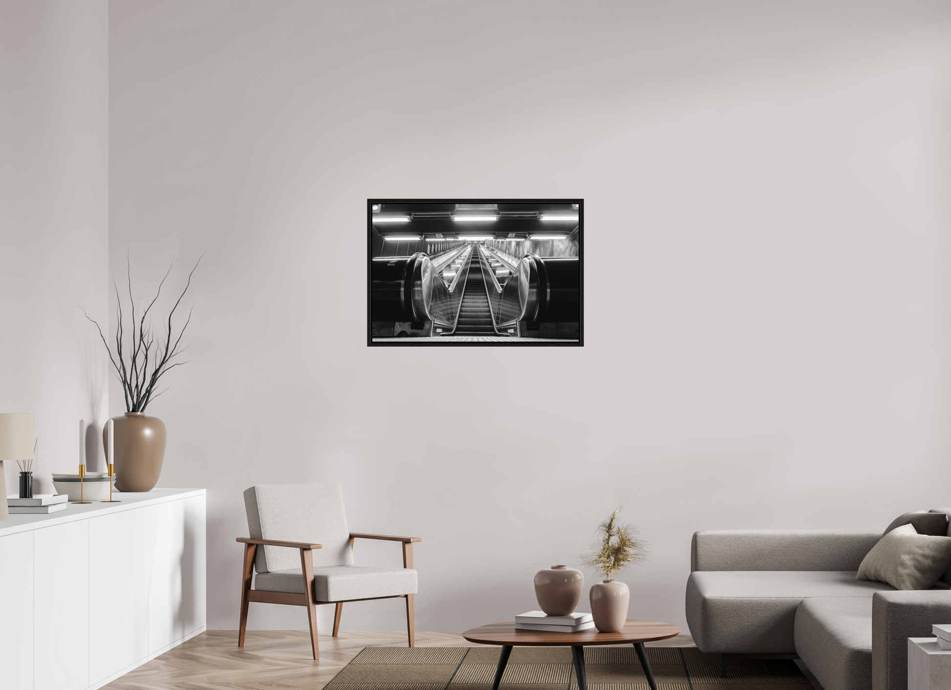 90 x 60 cm, Fine Art N&B en Caisse américaine Noire Ascension Silencieuse – Tirage photo fine art noir et blanc