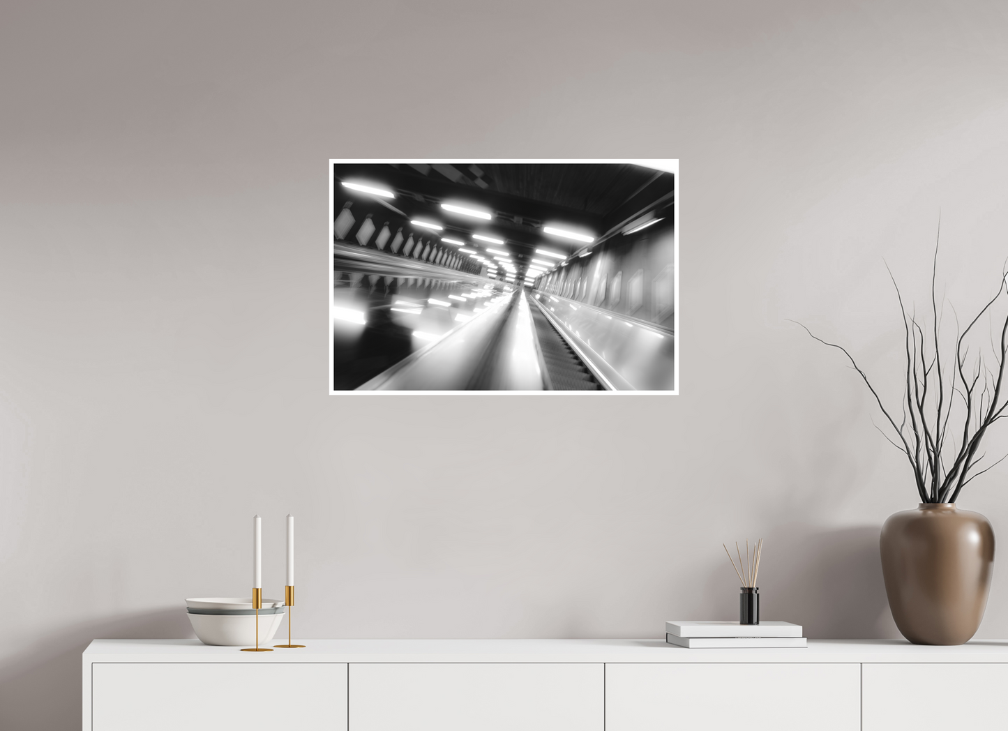 75 x 50 cm, Fine Art N&B seul Acceleration - Tirage Fine Art en édition limitée