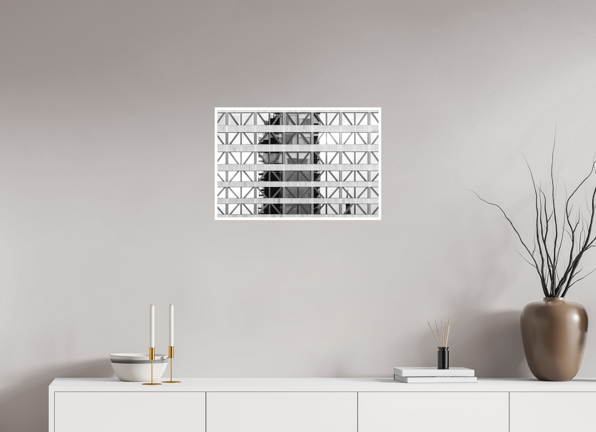 60 x 40 cm, Fine Art N&B seul Photo d’art – Trame Urbaine