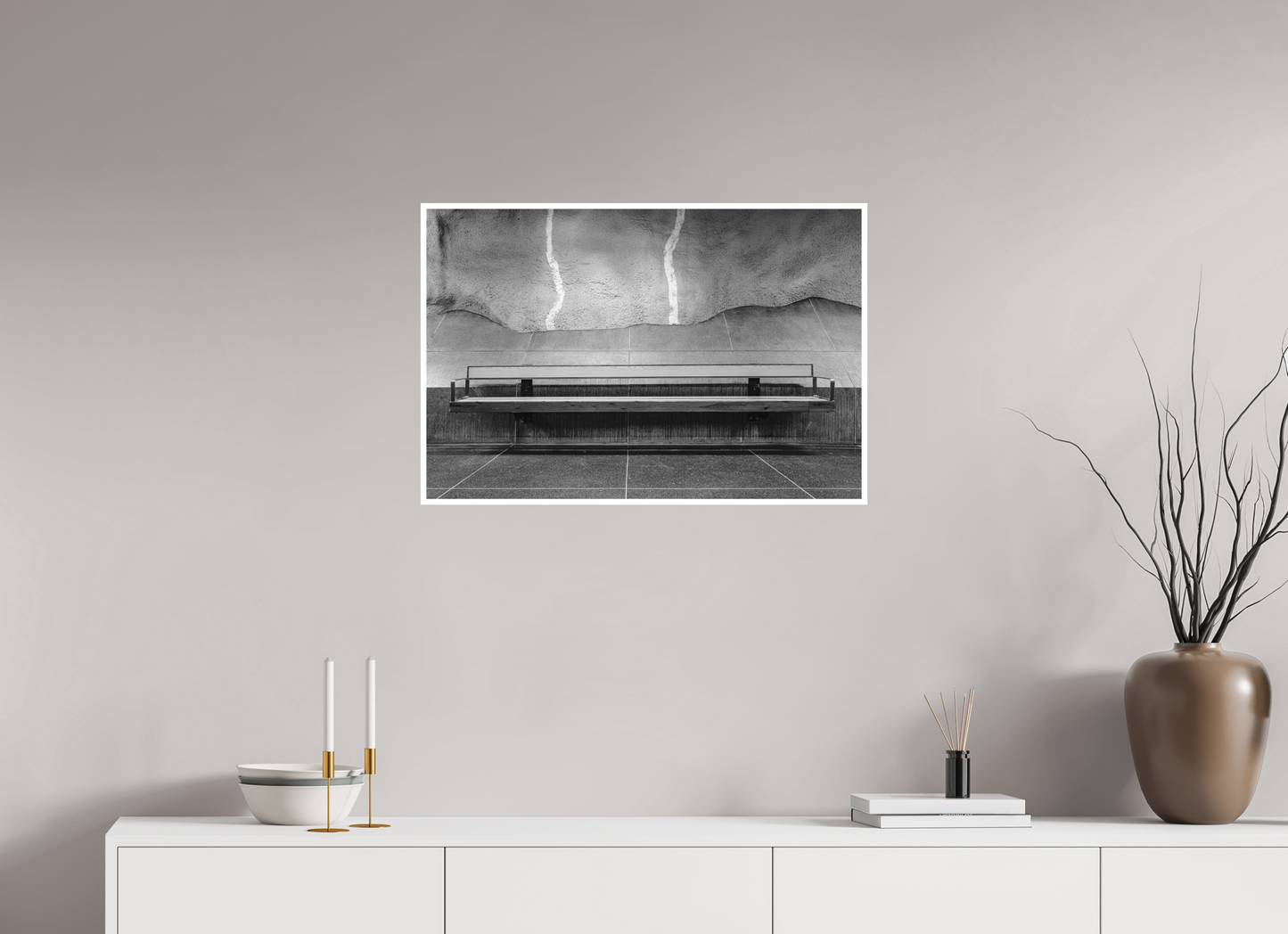 75 x 50 cm, Fine Art N&B seul Tirage photo d’art – Le Temps Suspendu