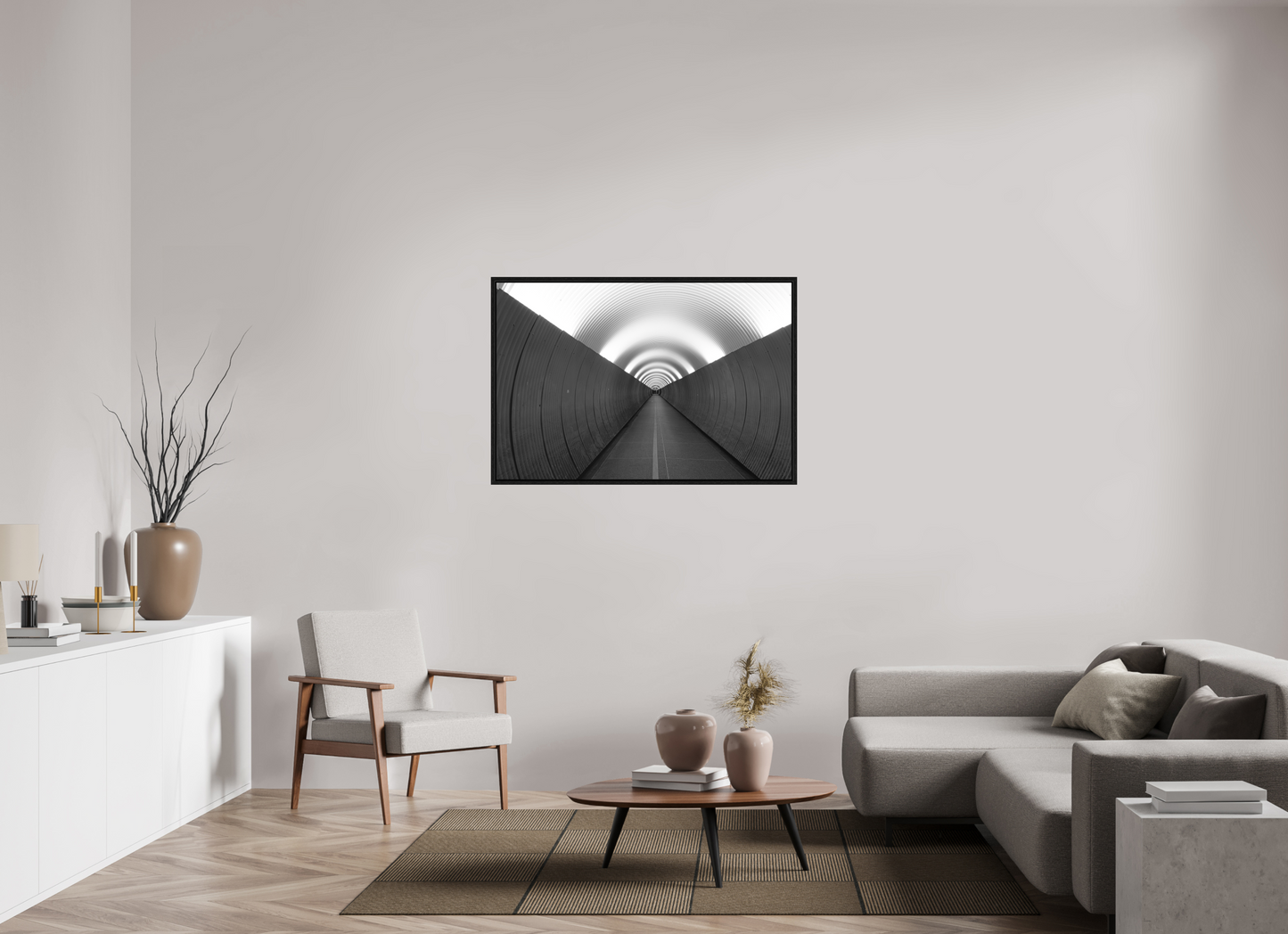 120 x 80 cm, Fine Art N&B en Caisse américaine Noire Tirage Fine Art en édition limitée – Ligne d’Éclipse