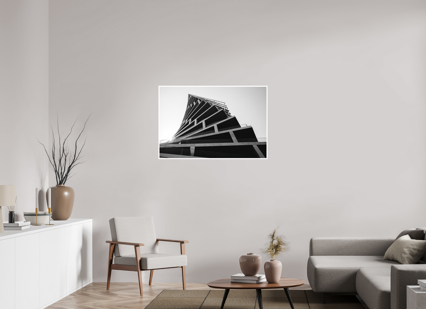 105 x 70 cm, Fine Art N&B seul Tirage Fine Art - Élévation Graphique
