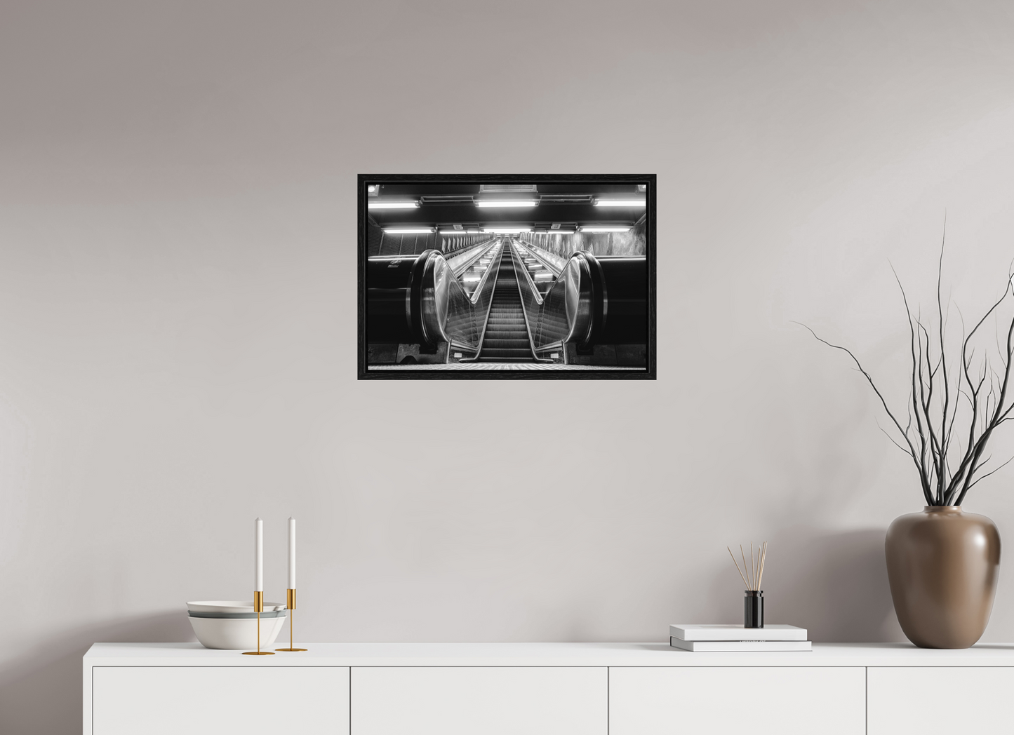 60 x 40 cm, Fine Art N&B en Caisse américaine Noire Ascension Silencieuse – Tirage photo fine art noir et blanc